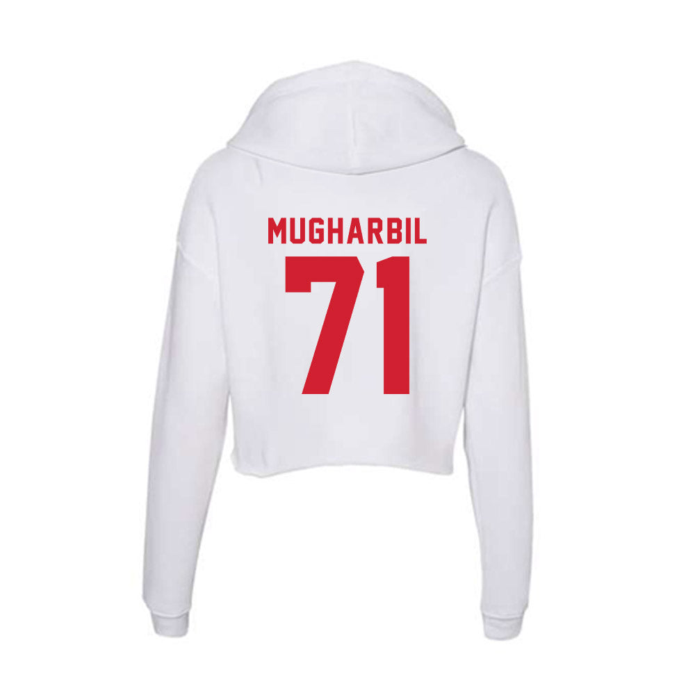NC State - NCAA Football : Yousef Mugharbil - Women's Crop Fleece Hoodie-1