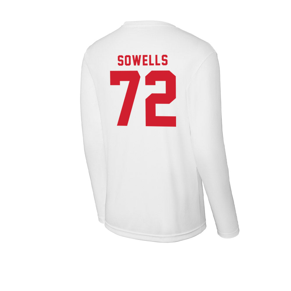 NC State - NCAA Football : Spike Sowells - Activewear Long Sleeve T-Shirt-1