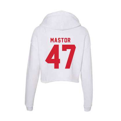 NC State - NCAA Football : Jackson Mastor - Women's Crop Fleece Hooded Sweatshirt-1