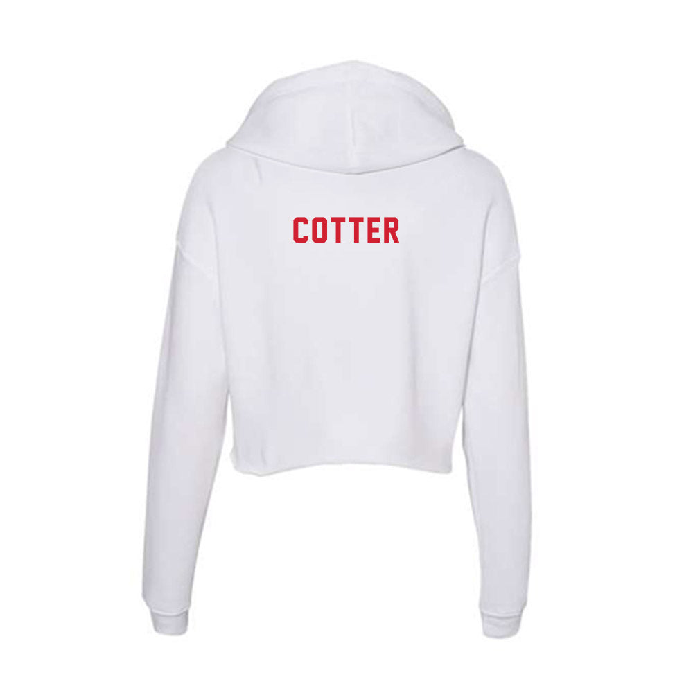 NC State - NCAA Women's Swimming & Diving : Keelan Cotter - Women's Crop Fleece Hoodie-1