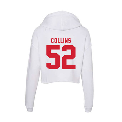 NC State - NCAA Football : David Collins - Women's Crop Fleece Hooded Sweatshirt-1