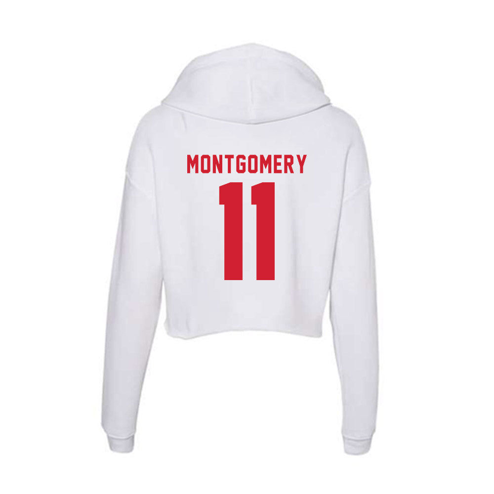 NC State - NCAA Women's Soccer : Carly Montgomery - Women's Crop Fleece Hooded Sweatshirt-1