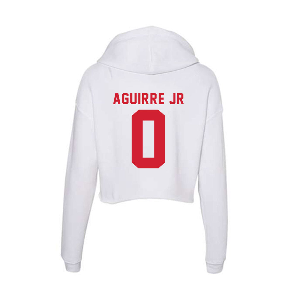 NC State - NCAA Football : Raul Aguirre JR - Women's Crop Fleece Hooded Sweatshirt-1