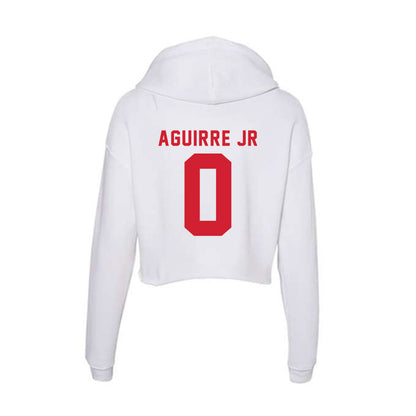 NC State - NCAA Football : Raul Aguirre JR - Women's Crop Fleece Hooded Sweatshirt-1