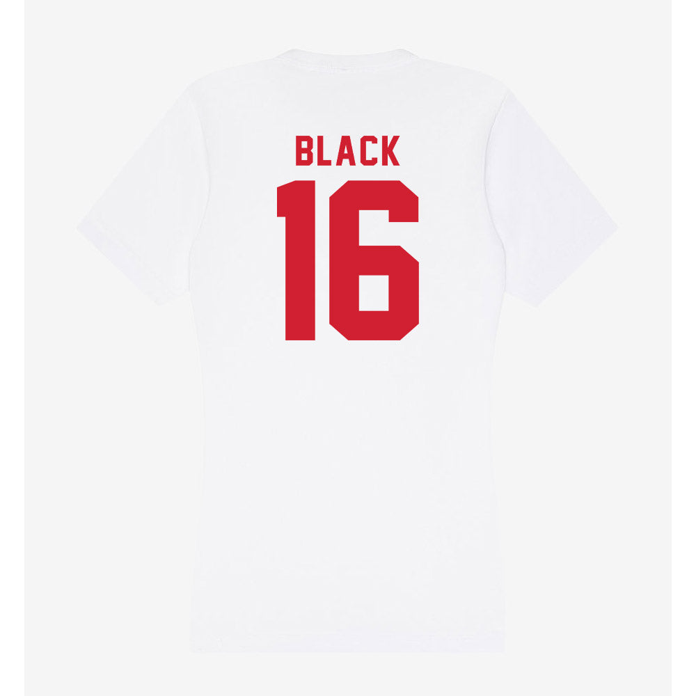 NC State - NCAA Baseball : Collins Black - Women's V-Neck T-Shirt-1