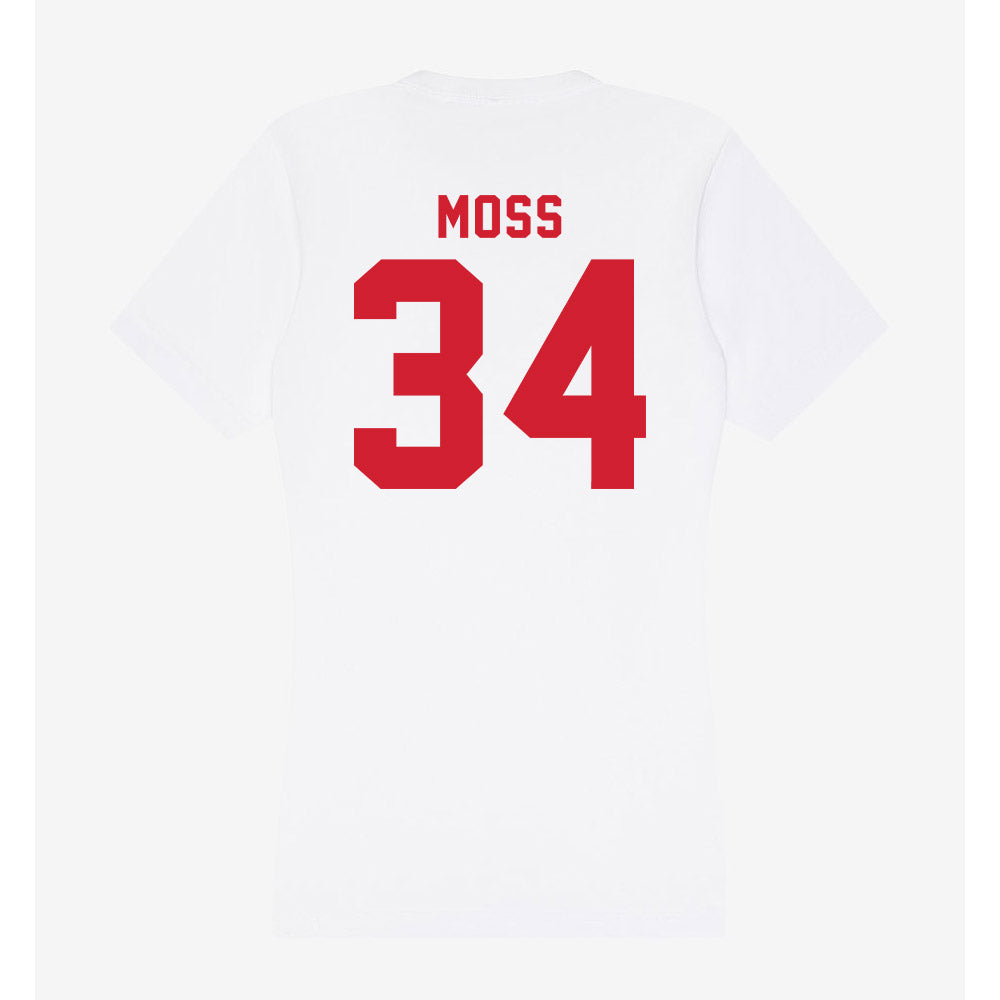 NC State - NCAA Football : Noah Moss - Women's V-Neck T-Shirt-1