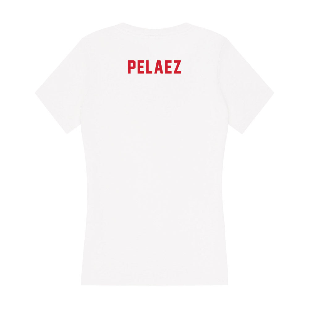 NC State - NCAA Women's Swimming & Diving : Erika Pelaez - Women's V-Neck T-Shirt-1