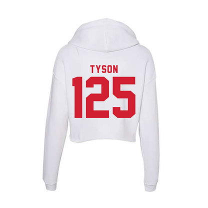 NC State - NCAA Wrestling : Marcus Tyson - Women's Crop Fleece Hoodie-1