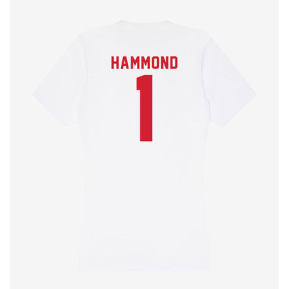 NC State - NCAA Men's Basketball : Christian Hammond - Women's V-Neck T-Shirt-1