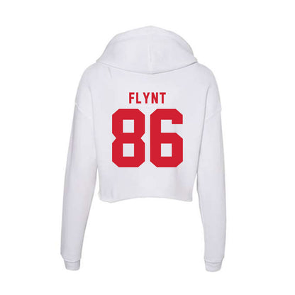 NC State - NCAA Football : Ian Flynt - Women's Crop Fleece Hoodie-1