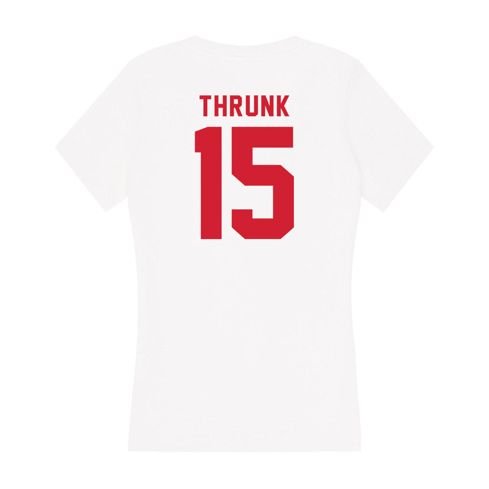 NC State - NCAA Softball : Teagan Thrunk - Women's V-Neck T-Shirt-1