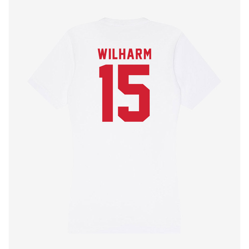 NC State - NCAA Football : Hudson Wilharm - Women's V-Neck T-Shirt-1