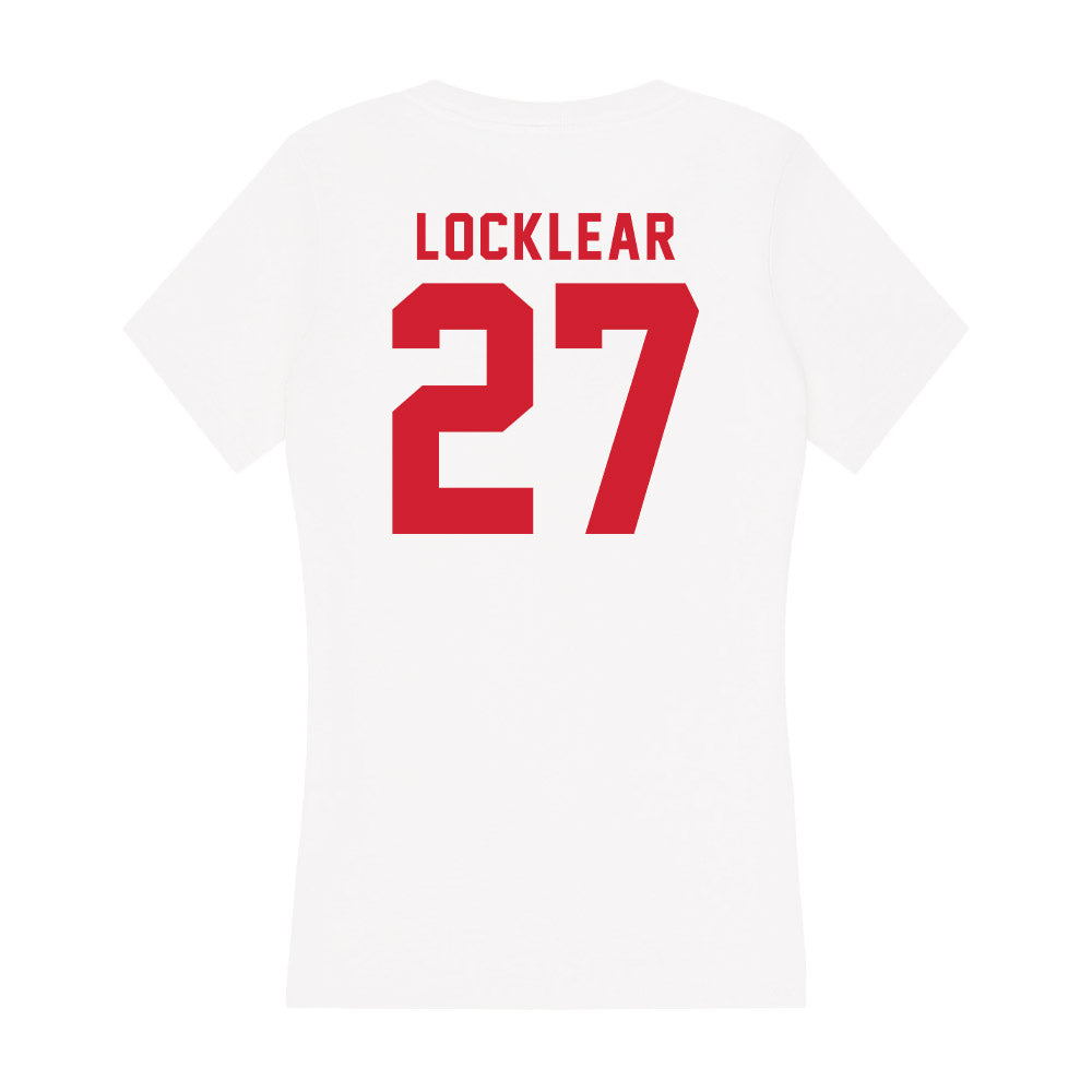NC State - NCAA Football : Ashton Locklear - Women's V-Neck T-Shirt-1