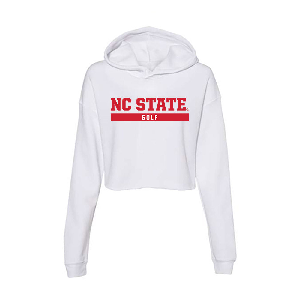 NC State - NCAA Men's Golf : Markus Varjun - Women's Crop Fleece Hoodie-0