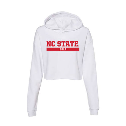 NC State - NCAA Men's Golf : Markus Varjun - Women's Crop Fleece Hoodie-0