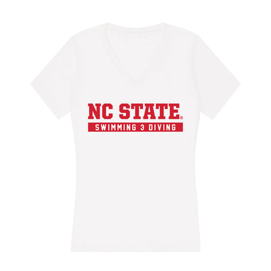NC State - NCAA Men's Swimming & Diving : Gavin Keogh - Women's V-Neck T-Shirt-0