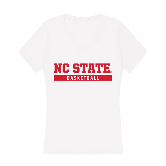 NC State - NCAA Men's Basketball : RJ Keene - Women's V-Neck T-Shirt-0