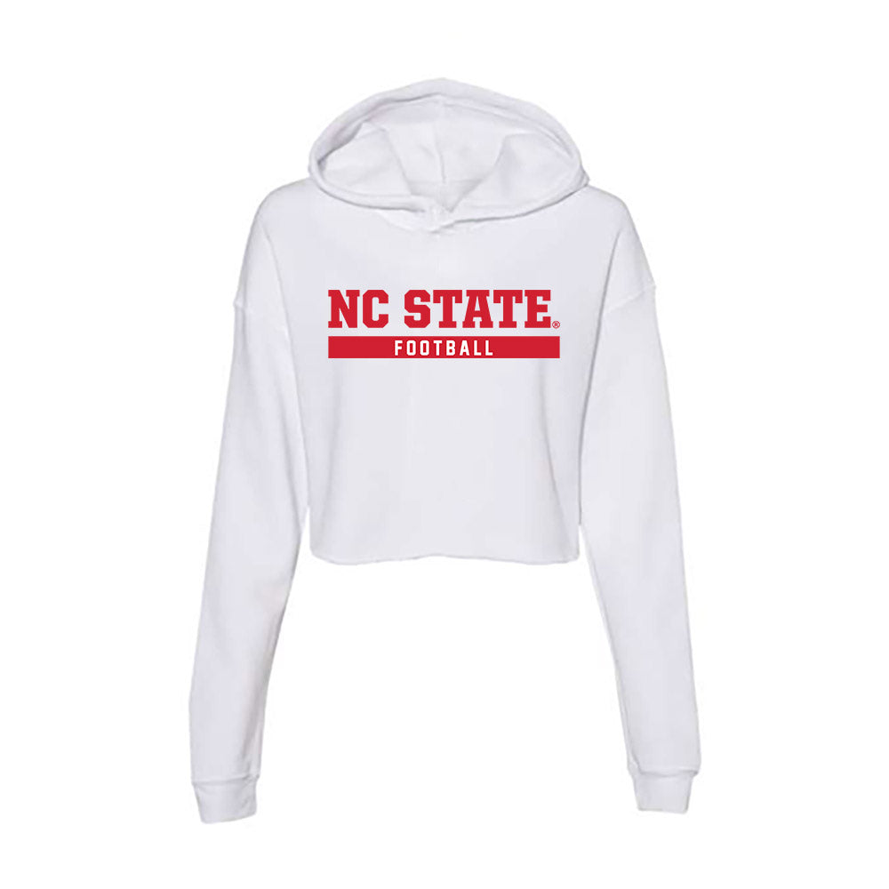 NC State - NCAA Football : Henri Paris - Women's Crop Fleece Hooded Sweatshirt-0