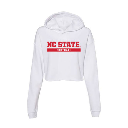 NC State - NCAA Football : Henri Paris - Women's Crop Fleece Hooded Sweatshirt-0