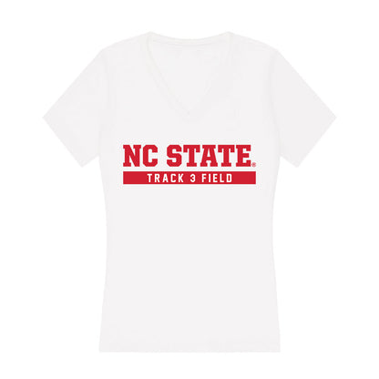 NC State - NCAA Men's Track & Field : Ryan John - Women's V-Neck T-Shirt-0
