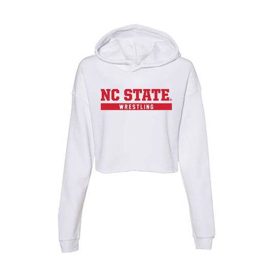 NC State - NCAA Wrestling : George Jones - Women's Crop Fleece Hooded Sweatshirt-0
