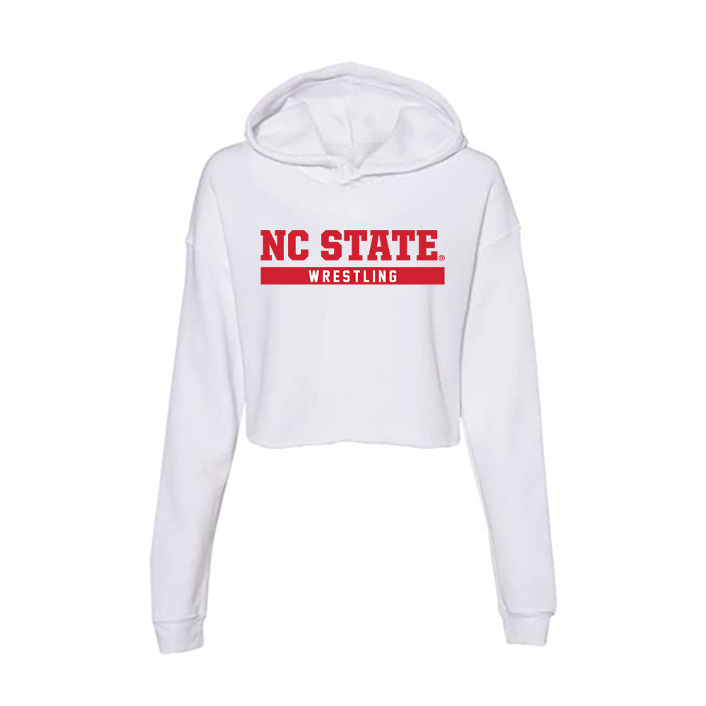 NC State - NCAA Wrestling : Marcus Tyson - Women's Crop Fleece Hoodie-0