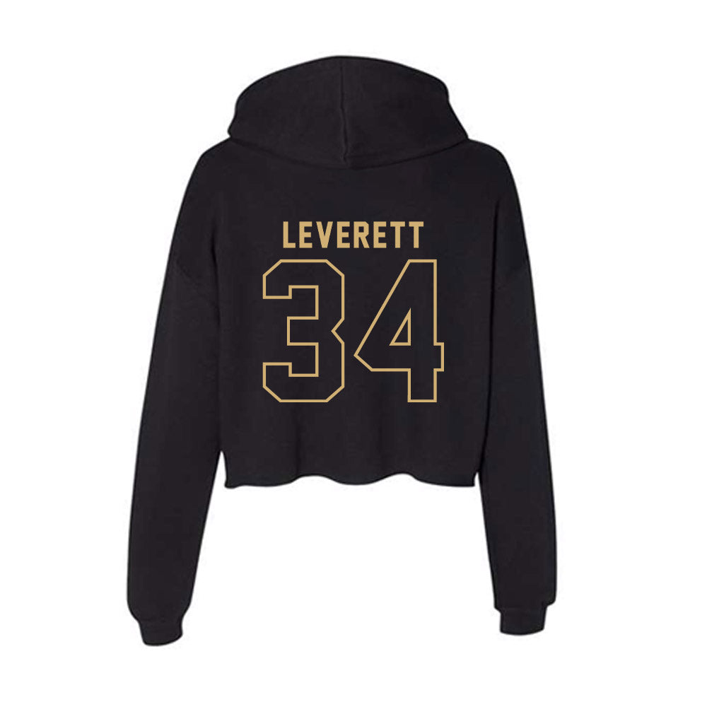 Vanderbilt - NCAA Men's Basketball : Jayden Leverett - Women's Crop Fleece Hoodie-1
