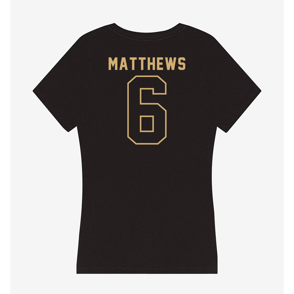 Vanderbilt - NCAA Football : Jordan Matthews - Women's V-Neck T-Shirt-1