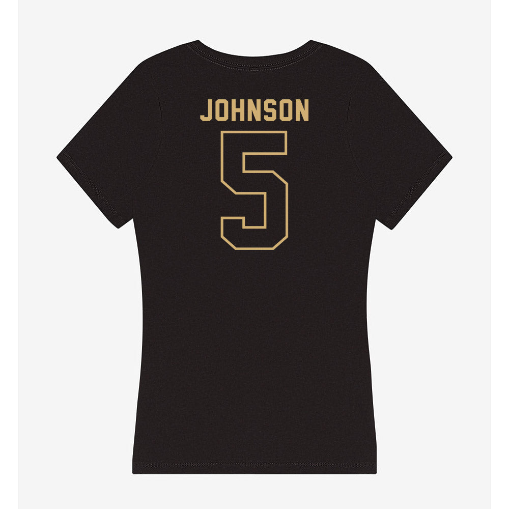 Vanderbilt - NCAA Women's Basketball : Jhai Johnson - Women's V-Neck T-Shirt-1