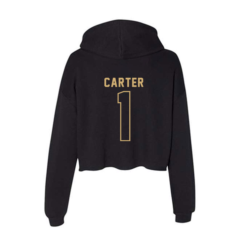 Vanderbilt - NCAA Football : Dontae Carter - Women's Crop Fleece Hoodie-1