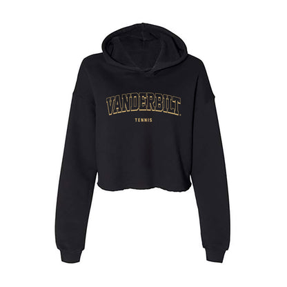 Vanderbilt - NCAA Men's Tennis : Nick Roddy - Women's Crop Fleece Hoodie-0