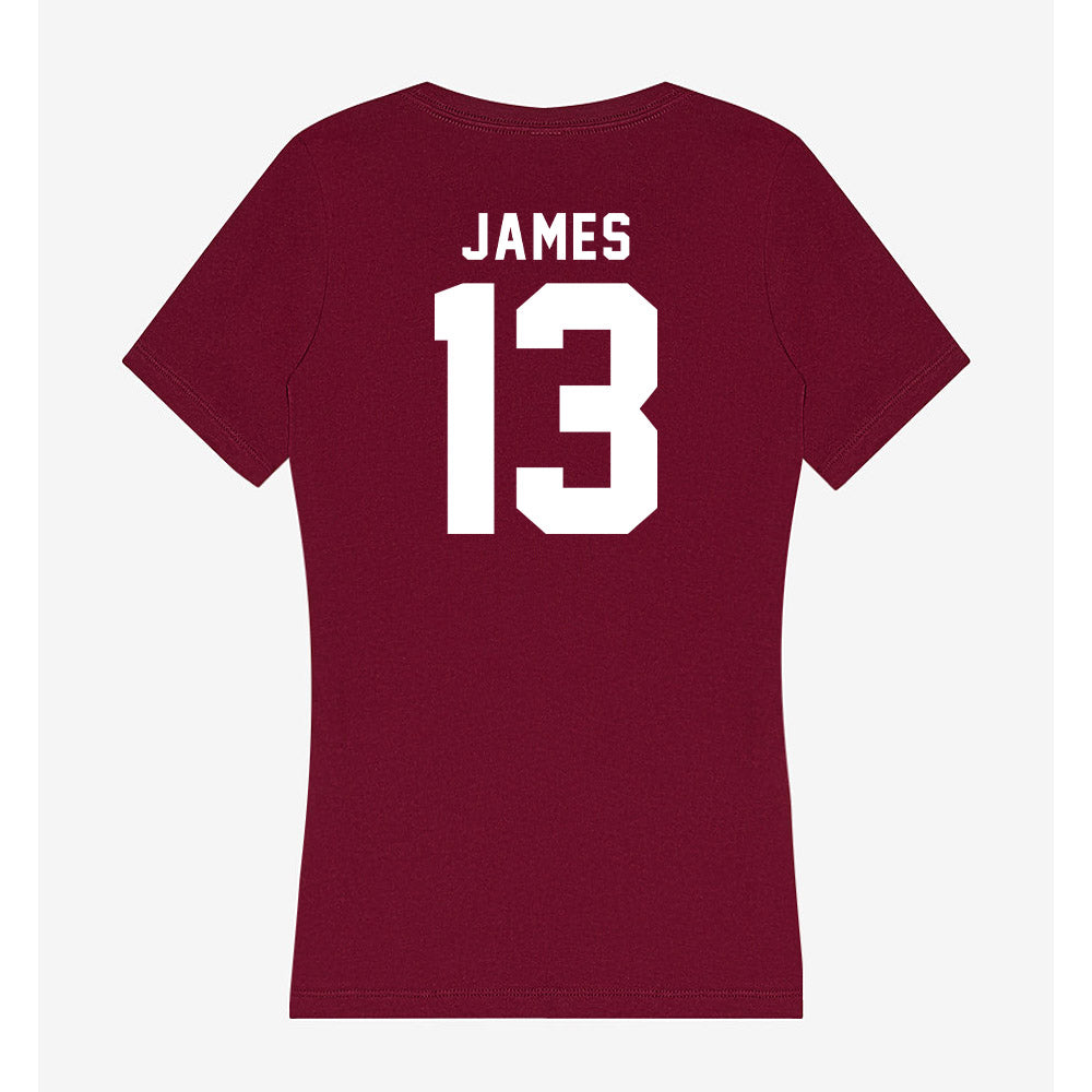 Mississippi State - NCAA Football : Lakendrick James - Classic Shersey Women's V-Neck T-Shirt-1
