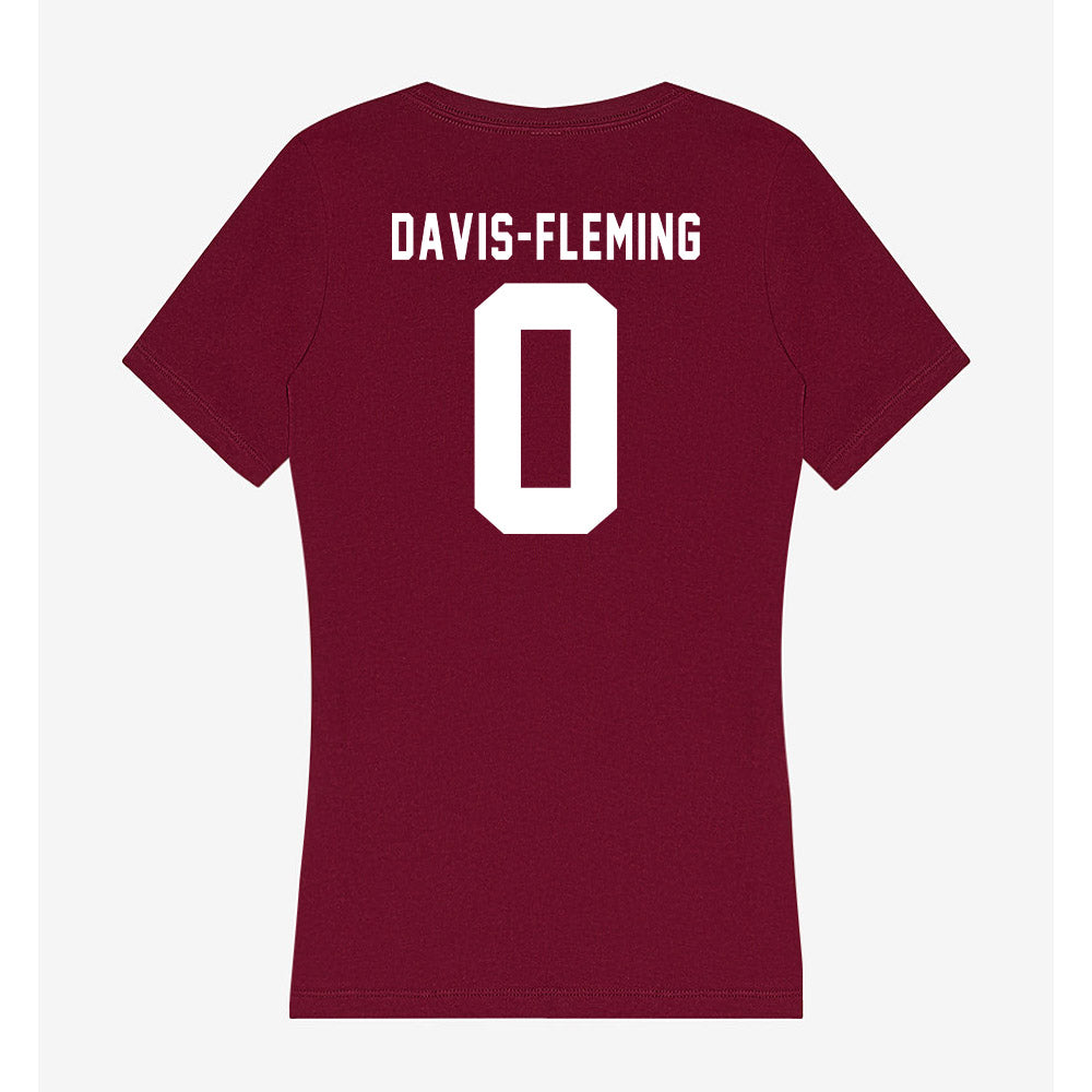 Mississippi State - NCAA Men's Basketball : Jamarion Davis-Fleming - Classic Shersey Women's V-Neck T-Shirt-1