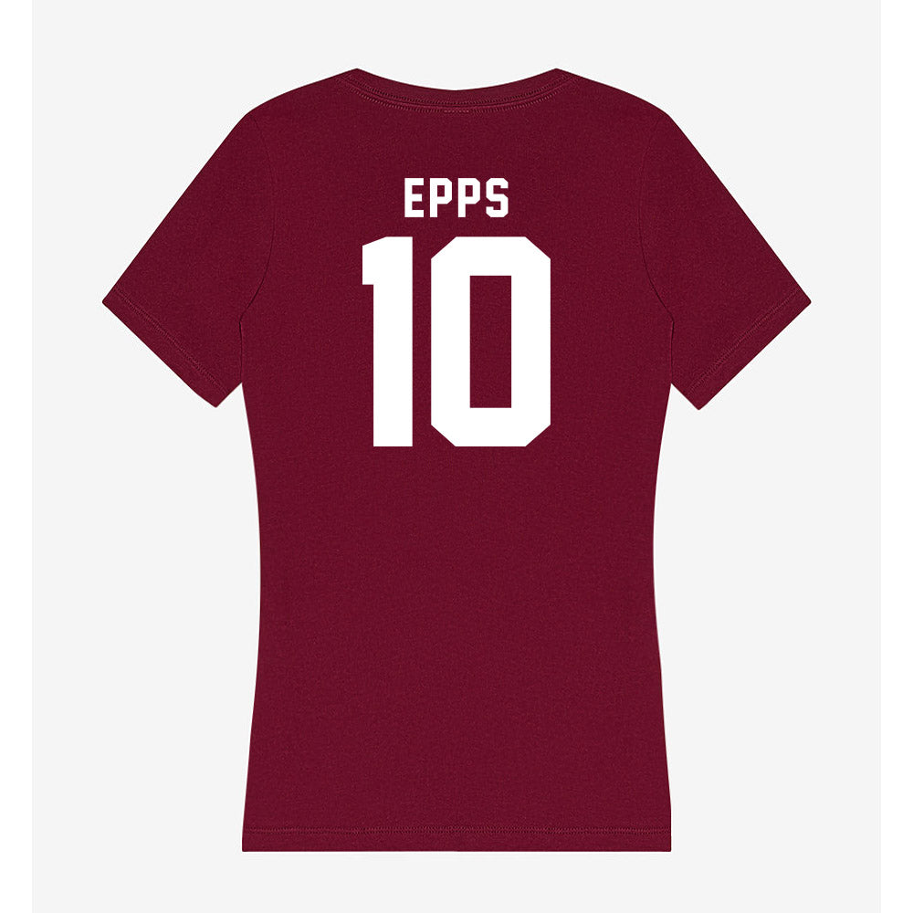 Mississippi State - NCAA Men's Basketball : Jayden Epps - Classic Shersey Women's V-Neck T-Shirt-1
