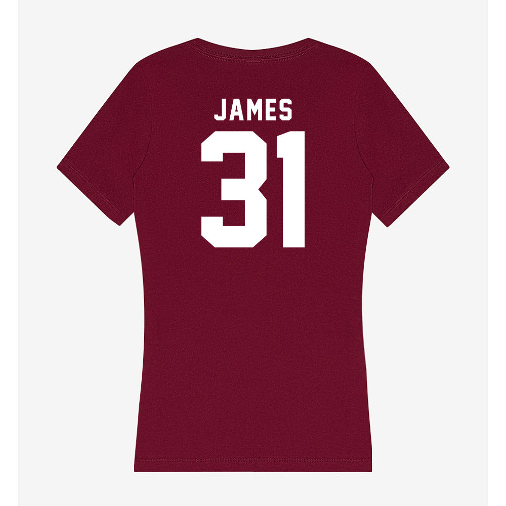 Mississippi State - NCAA Football : Lakendrick James - Classic Shersey Women's V-Neck T-Shirt-1