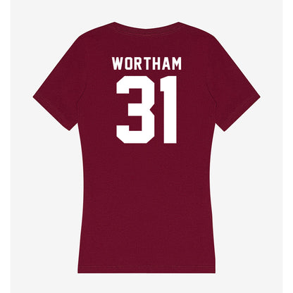 Mississippi State - NCAA Baseball : Charlie Wortham - Classic Shersey Women's V-Neck T-Shirt-1