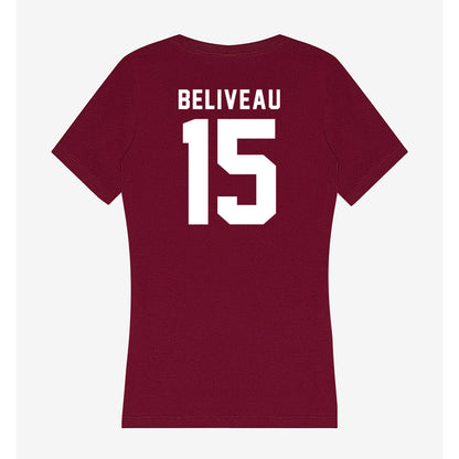 Mississippi State - NCAA Baseball : Tanner Beliveau - Classic Shersey Women's V-Neck T-Shirt-1