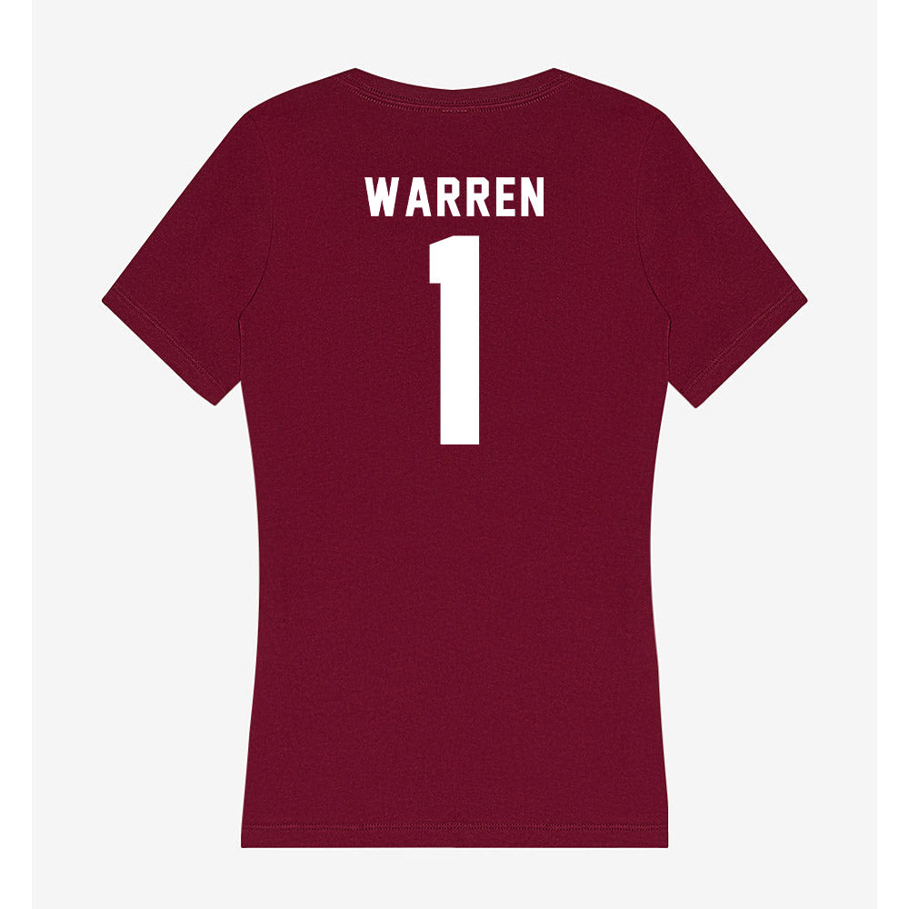 Mississippi State - NCAA Men's Basketball : Dellquan Warren - Classic Shersey Women's V-Neck T-Shirt-1