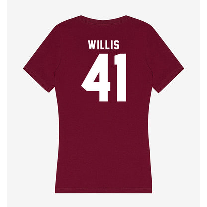 Mississippi State - NCAA Football : Tyshun Willis - Classic Shersey Women's V-Neck T-Shirt-1
