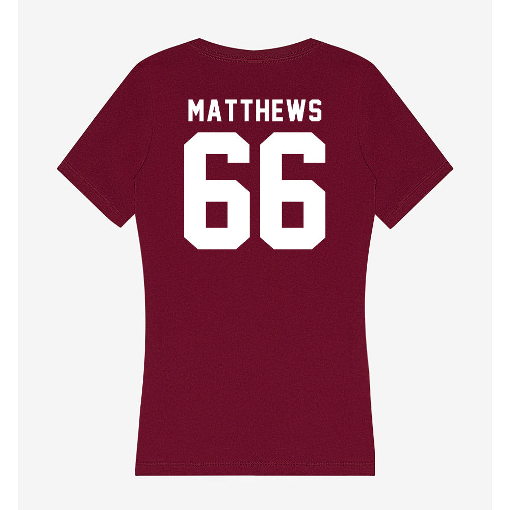 Mississippi State - NCAA Football : Jaelyne Matthews - Classic Shersey Women's V-Neck T-Shirt-1