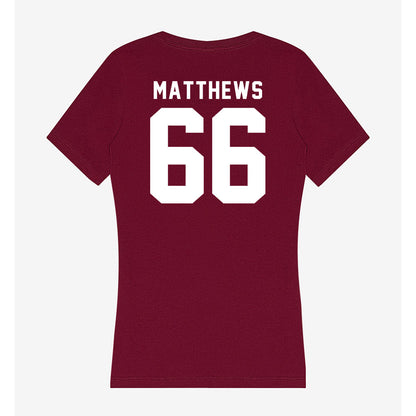 Mississippi State - NCAA Football : Jaelyne Matthews - Classic Shersey Women's V-Neck T-Shirt-1