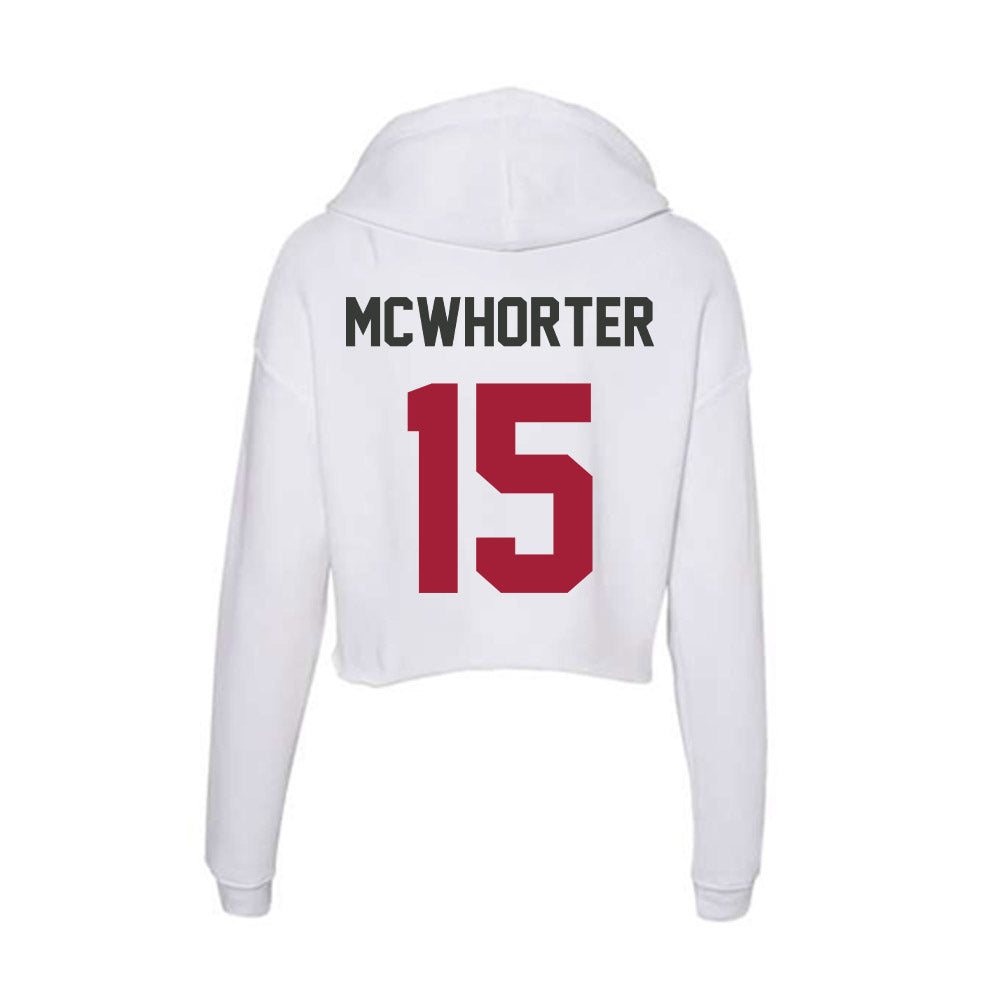 Arkansas - NCAA Softball : Lillie-Faye McWhorter - Women's Crop Fleece Hoodie-1