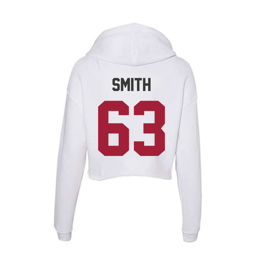Arkansas - NCAA Football : Hugh Smith - Women's Crop Fleece Hoodie-1