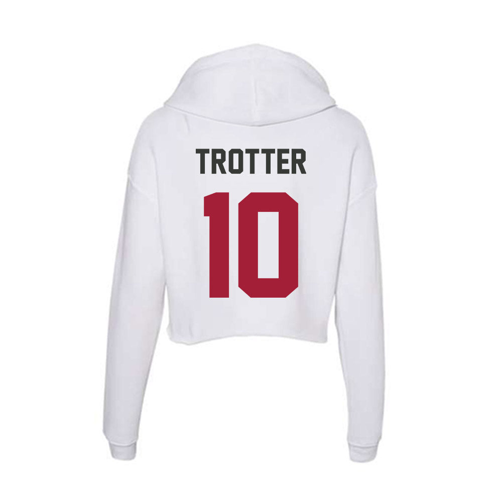 Arkansas - NCAA Football : Cade Trotter - Women's Crop Fleece Hoodie-1