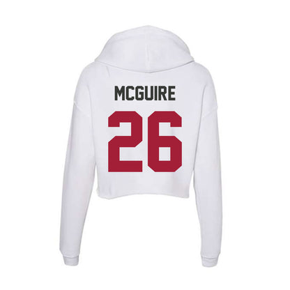 Arkansas - NCAA Baseball : Tate McGuire - Women's Crop Fleece Hoodie-1