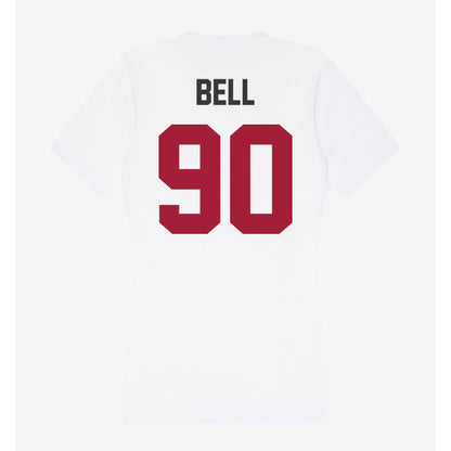 Arkansas - NCAA Football : Caleb Bell - Women's V-Neck T-Shirt-1