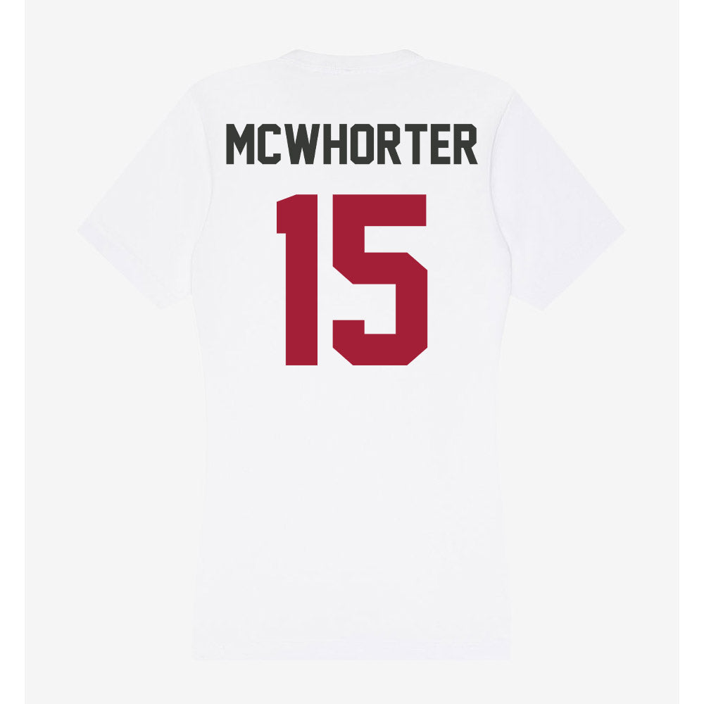 Arkansas - NCAA Softball : Lillie-Faye McWhorter - Women's V-Neck T-Shirt-1