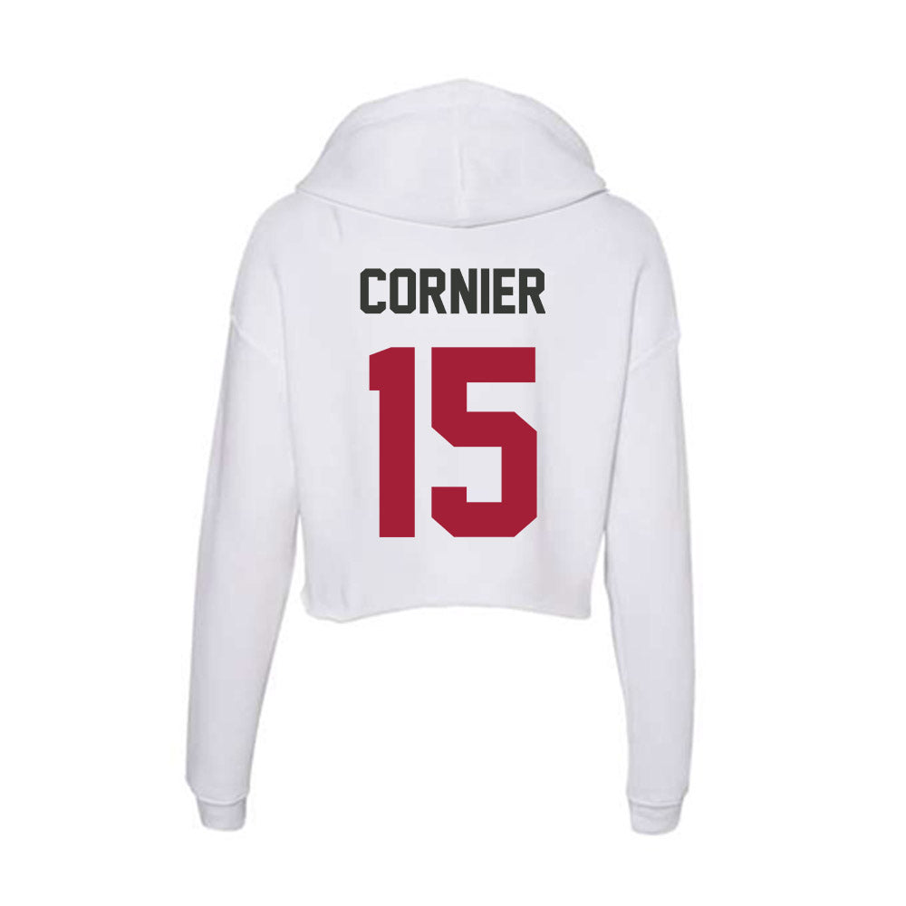 Arkansas - NCAA Women's Volleyball : Gaby Cornier - Women's Crop Fleece Hoodie-1