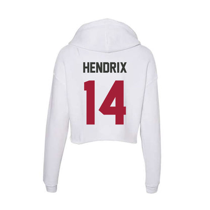 Arkansas - NCAA Football : Hank Hendrix - Women's Crop Fleece Hooded Sweatshirt-1