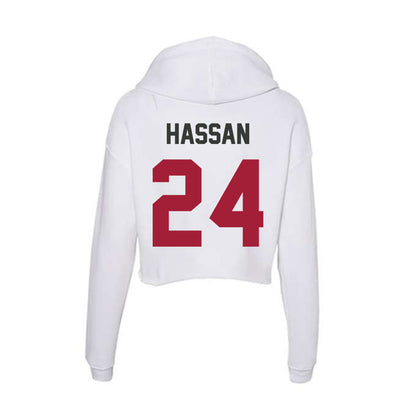 Arkansas - NCAA Women's Basketball : Aisha Hassan - Women's Crop Fleece Hoodie-1